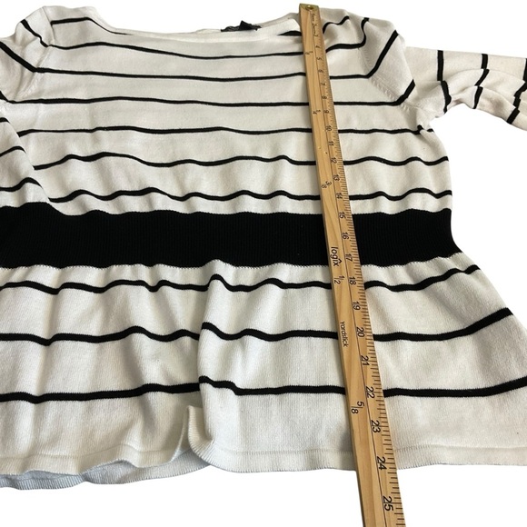 White House Black Market Stripped Back and White  Sweater - Picture 8 of 8